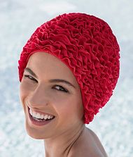 bonnet de bain ruffles